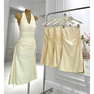 SET ÁO NƠ CROPTOP + CHÂN VÁY RÚT
