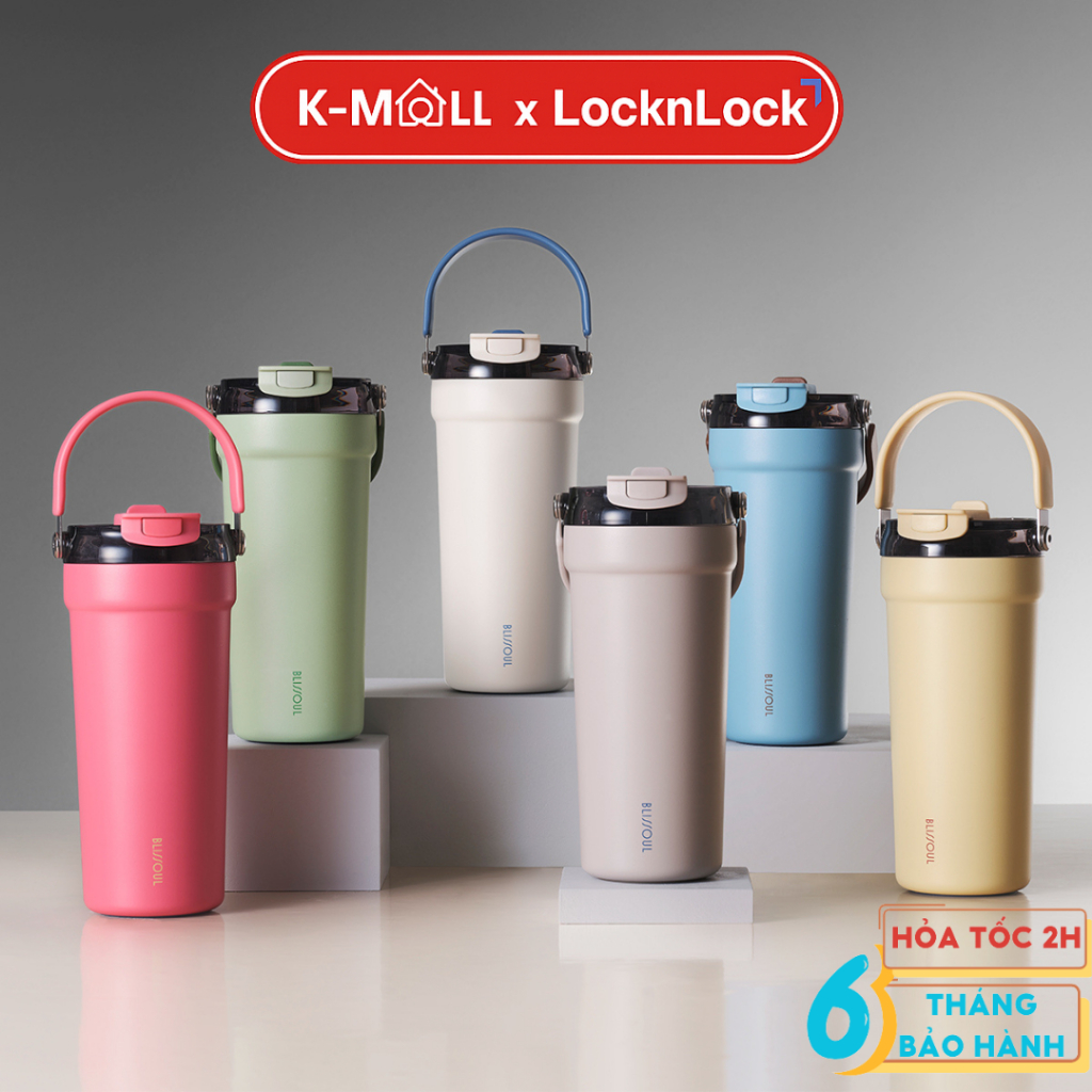 Ly giữ nhiệt inox phủ sứ LocknLock Blissoul Cafe Ceramic Tumbler 700ml LHC4440 có quai xách - K-MALL | BigBuy360 - bigbuy360.vn