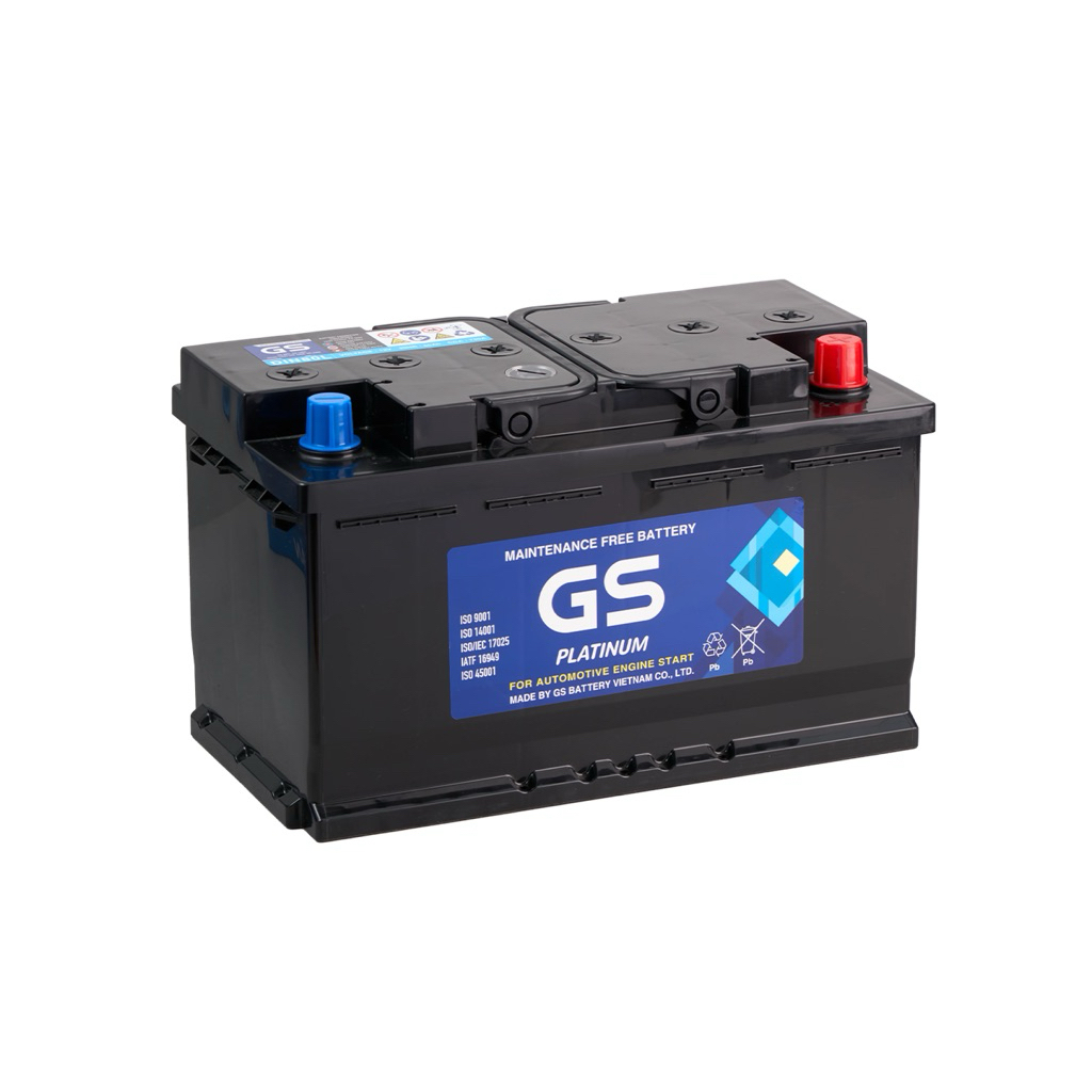 Bình ắc quy 12V - 80AH, Ắc quy ô tô GS MF DIN 80L - LN4