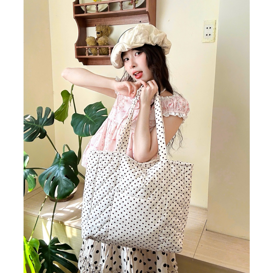 [Freeship + Hàng Sẵn] Túi Tote Có Khoá Kéo Poki Đựng Vừa Laptop | Thyme