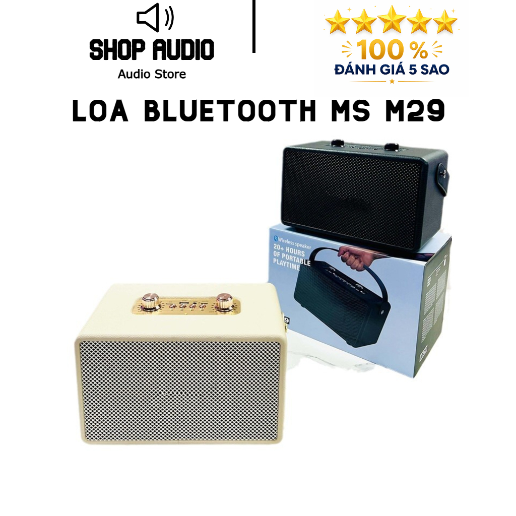Loa Bluetooth M29 Công Suất Lớn 30W, Bass Mạnh, Âm Thanh 3D, Chỉnh Bass Treble, Pin Trâu. Loa M29 Bả