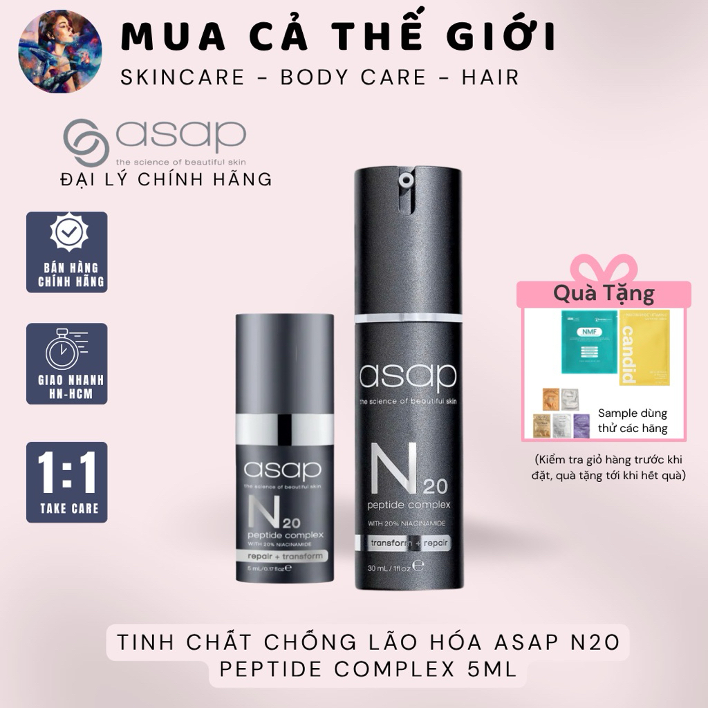 [Đại lý chính hãng] Tinh chất chống lão hóa ASAP N20 Peptide Complex