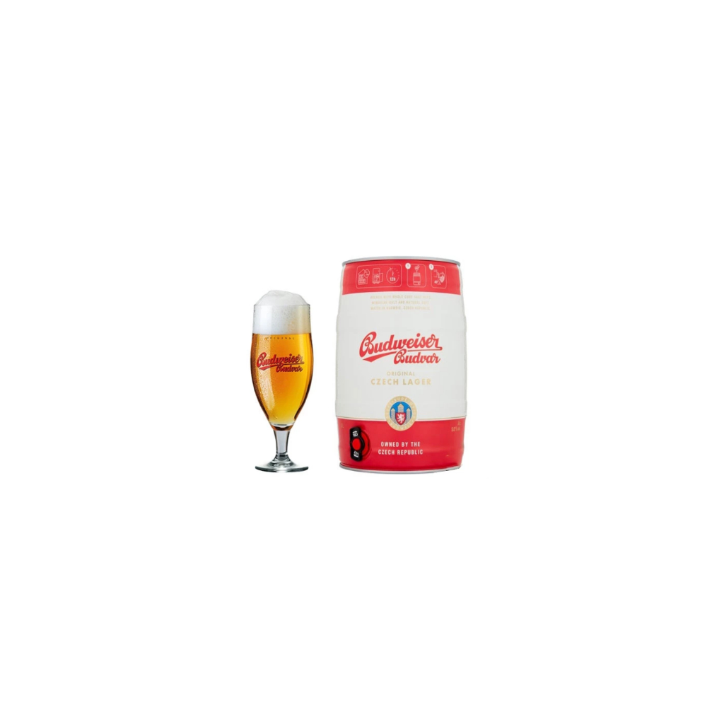 [Date 2027] Bia Bom Budweiser Budvar 5% Tiệp Khắc - Bom 5L Nhập Khẩu Chính Hãng