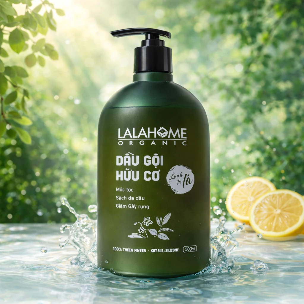 [CHÍNH HÃNG - HOẢ TỐC] Dầu gội LalaHome Organic 500ml – Hương trà xanh
