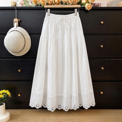 Chân Váy Midi Mã 508 Dáng Dài Chất Thô Boil Dáng Dài, Thiết Kế Cạp Chun Co Giãn