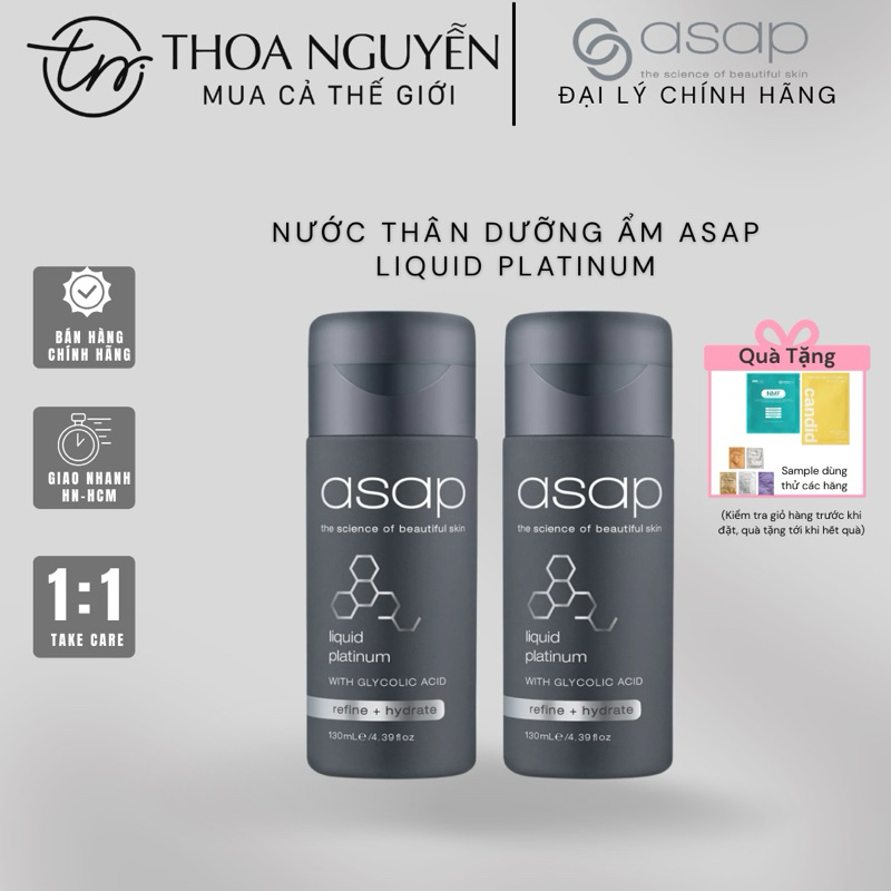 [Đại lý chính hãng] Nước Thần Dưỡng Ẩm Asap Liquid Platinum 130ml