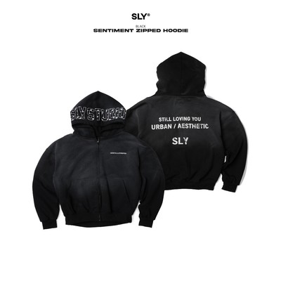 Hoodie Zip SLY Sentiment Black