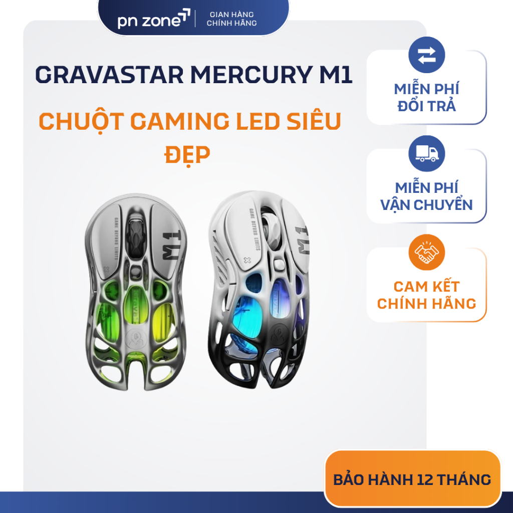 Chuột Gravastar Mercury M1 Pro Chính Hãng - Bảo Hành 12 Tháng.