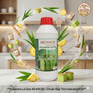 Hương dứa có màu AB Mauri - Kularome lá dứa chai 1 lít bao bì mới mauripan
