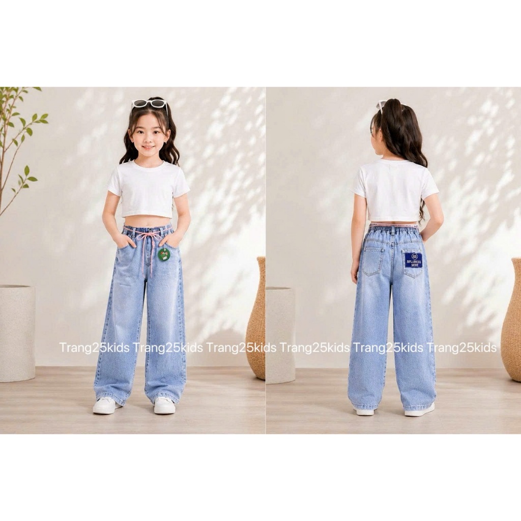Quần jean Dài Bé gái Chất Jean cao cấp Co giãn Mạnh form lớn - -Trang 25 Shop - AQ026