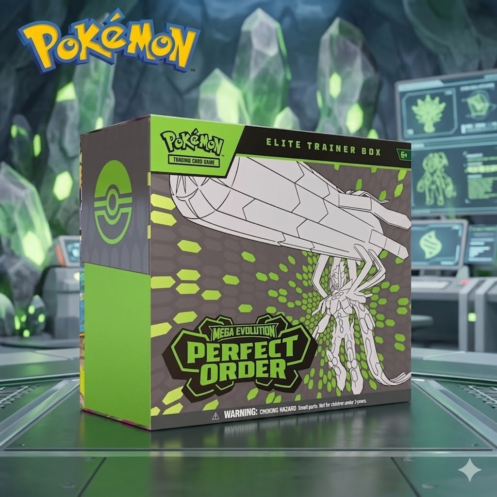 Thẻ Bài TCG Pokemon Mega Evolution Perfect Order Elite Trainer Box ETB Factory Sealed New Chính Hãng