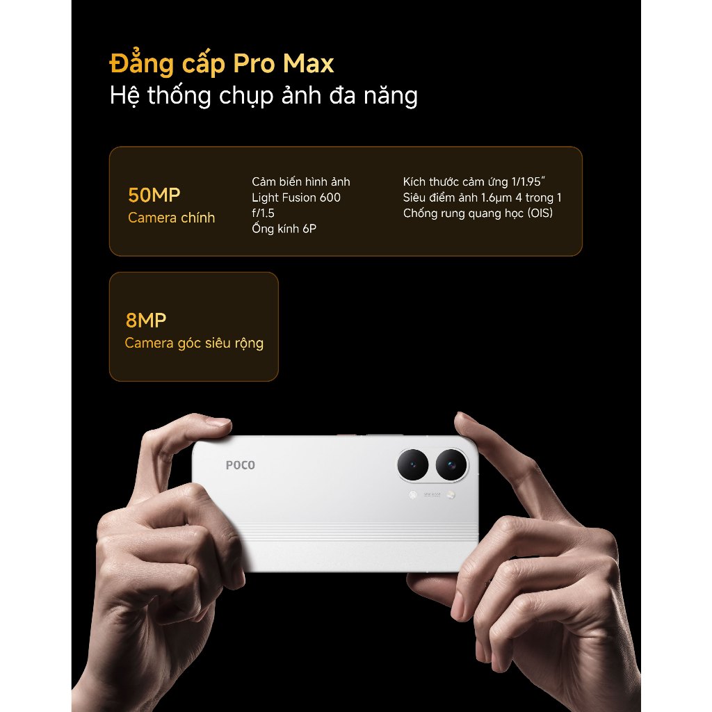 Điện thoại POCO X8 Pro Max (12+256GB| 12+512GB) - AMOLED 6.83" | MTK D9500s | 50+8MP/20MP | 8500mAh | BigBuy360 - bigbuy360.vn