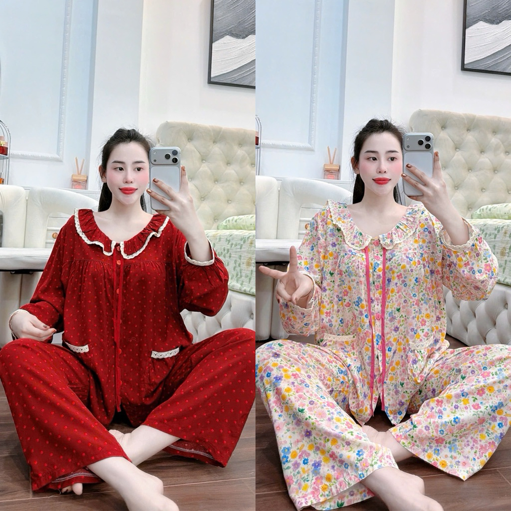 Set Bộ Tole Thiết Kế Buộc Nơ Chạy Viền Quần Suông - HN CLOSET