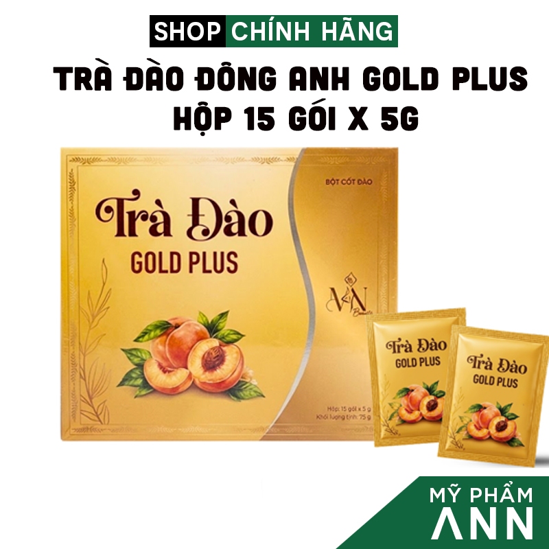 Trà Đào Gold Plus Đông Anh Hộp 15 Gói x 5g - Trà Vị Đào Gold Plus MN Beauty Nguyễn Huỳnh Như