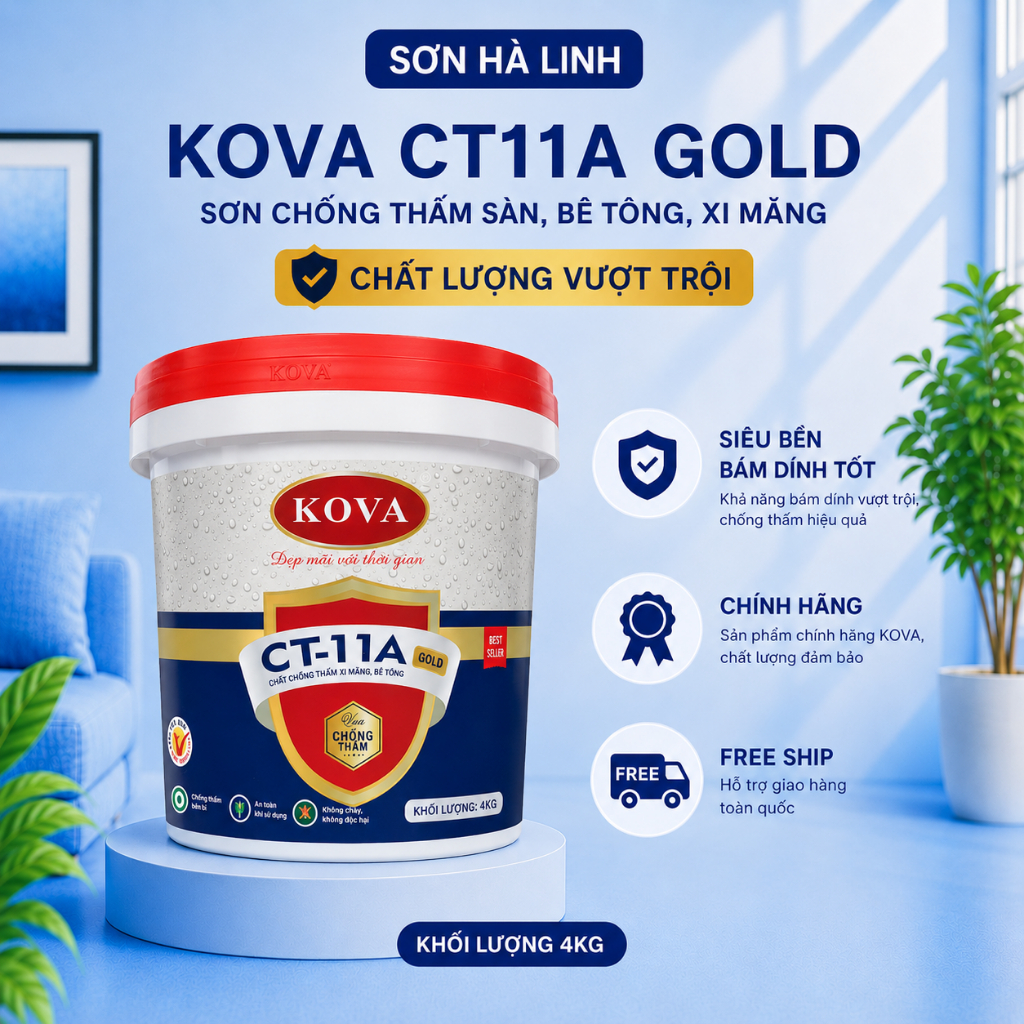Sơn chống thấm KOVA CT-11A (4Kg)