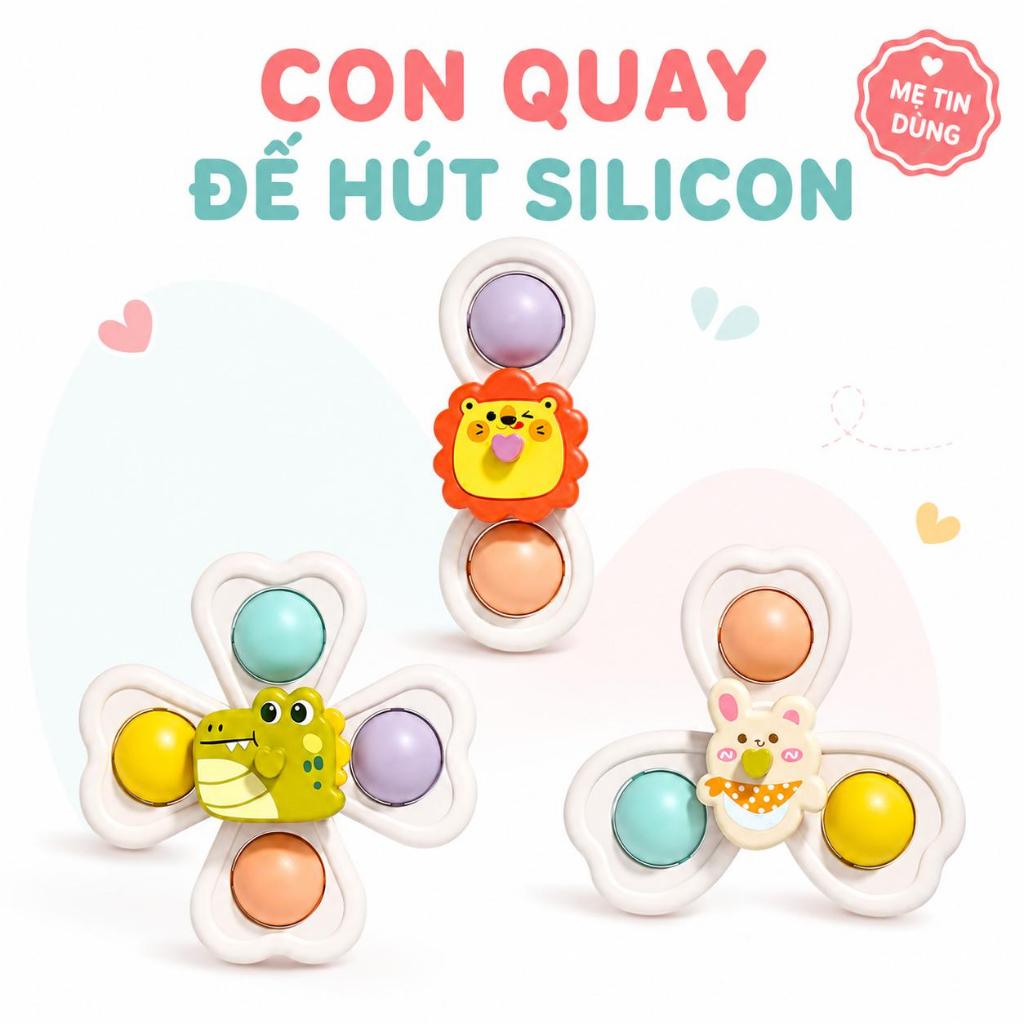 ( Set 3 con quay ) Đồ chơi con quay spinner vui nhộn cho bé, Con Quay Spinner  Dính Tường Dễ Thương