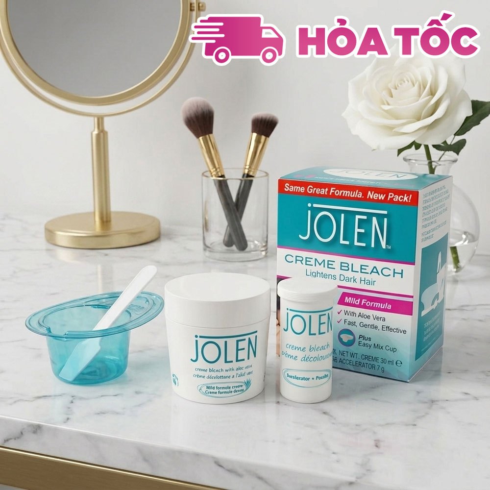 Kem Tẩy Màu Lông Jolen 37gr Sensitive da nhạy cảm Nhập UK, Kem Làm Nhạt Màu Lông, Kem Nhuộm Lông Mày
