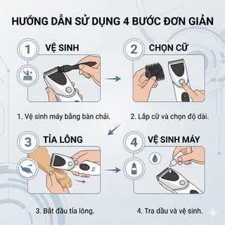 Tông Đơ Cắt Lông Chó Mèo Codos CP7800 Máy Cạo Lông Pet Chuyên Dụng Dễ Vệ Sinh