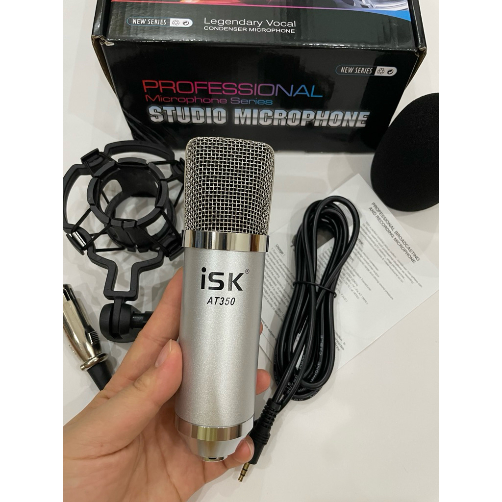 mic thu âm live 5V AT350 có kèm dây Mic