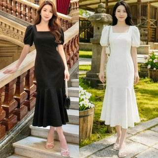 Đầm midi đuôi cá dáng dài 3 màu (kèm hình thật)