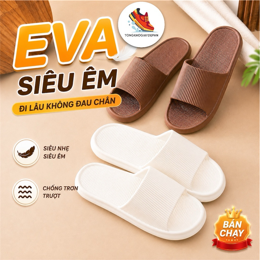 [Combo] Dép Đi Trong Nhà, Dép Đi Văn Phòng, Khách Sạn, Spa, Dép EVA Siêu Nhẹ, Dép EVA Siêu Êm