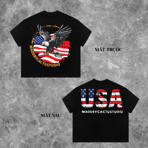 T-Shirt Boxy Cotton 270GSM "USA Inspiration"