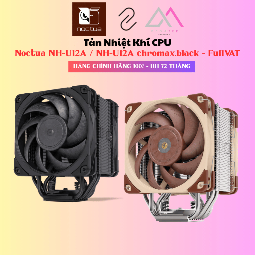 Tản Nhiệt Khí CPU Noctua NH-U12A / NH-U12A chromax.black - Hàng chính hãng - BH 72 tháng
