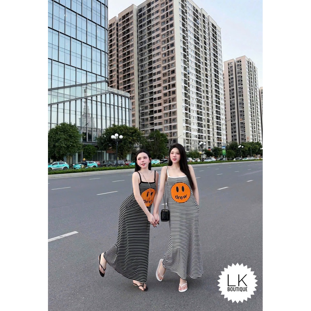 Đầm xuông dài hình mặt cười dễ mặc mềm mát | BigBuy360 - bigbuy360.vn
