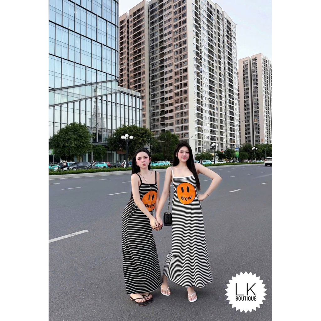 Đầm xuông dài hình mặt cười dễ mặc mềm mát | BigBuy360 - bigbuy360.vn