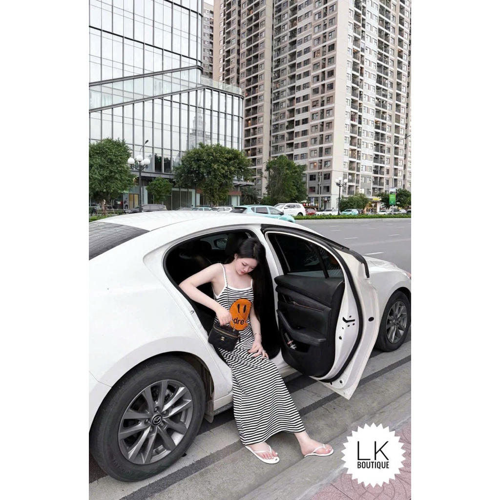 Đầm xuông dài hình mặt cười dễ mặc mềm mát | BigBuy360 - bigbuy360.vn