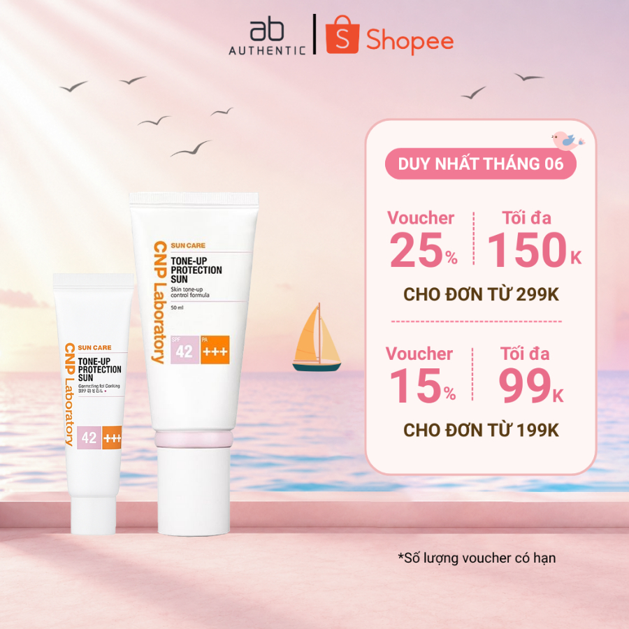 [Top bán chạy] Kem chống nắng nâng tông da CNP Laboratory Tone-Up Protection50ml- AB Authentic