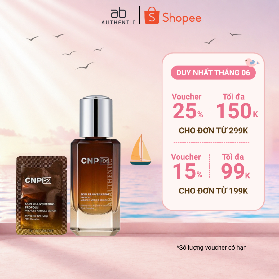 [Top 1 bán chạy]Combo 10 Gói Sample Tinh chất keo ong CNP Rx Skin Rejuvenating serum trẻ hóa da - AB Authentic