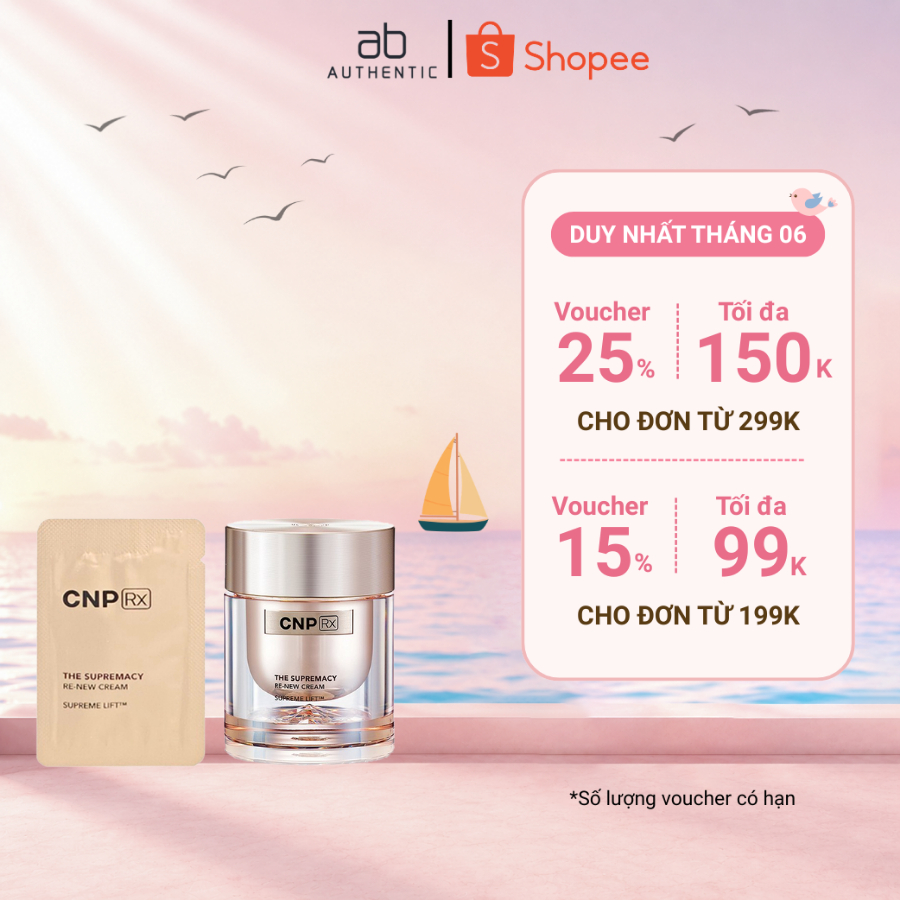 [ Top 1 bán chạy] Combo 10 Gói Sample Kem dưỡng CNP RX vàng trẻ hoá da Supremacy Re-new Cream- AB Authentic