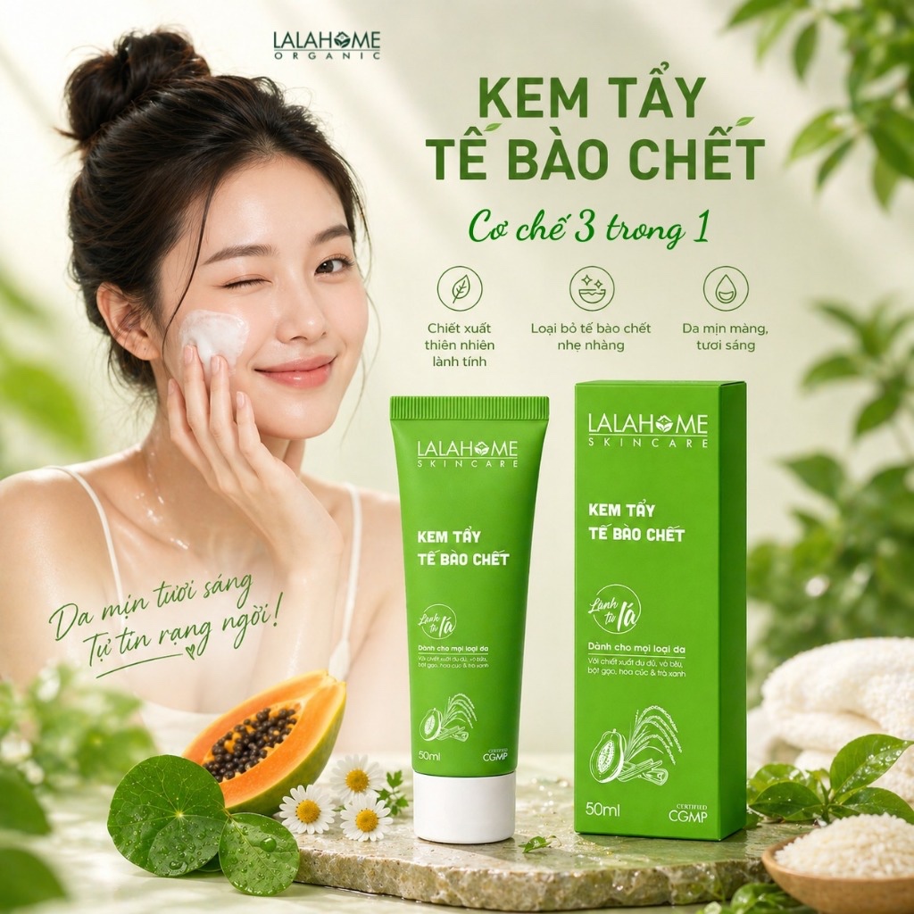 {CÓ SẴN} Kem tẩy tế bào chết LalaHome Skincare 50ml