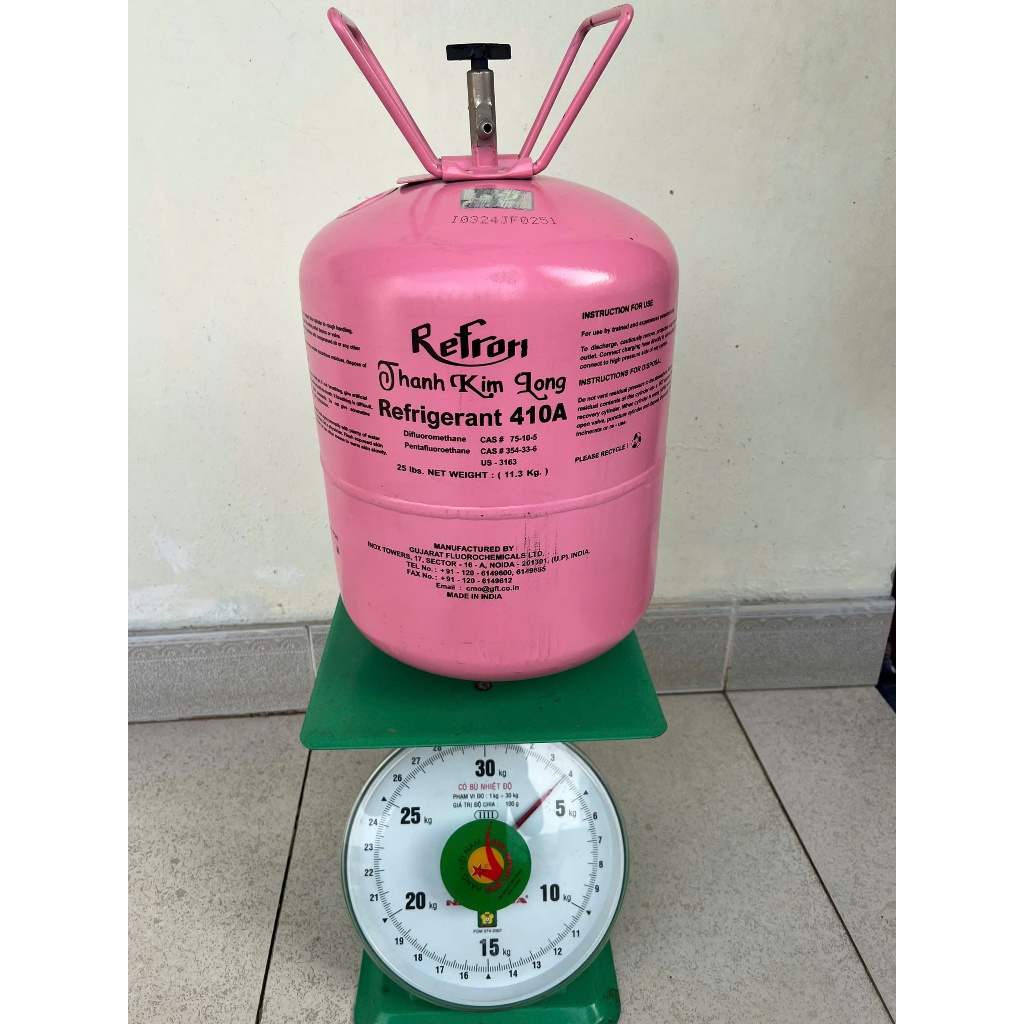 Vỏ bình gas điều hoà đã hết sử dụng về chế bếp nướng 410A (giao màu ngẫu nhiên)