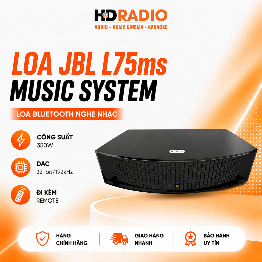 Loa JBL L75ms Music System Chính Hãng | DAC 32-bit/192kHz | Đi Kèm Remote, Công Suất 350W | Bảo Hành
