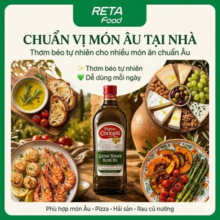 Dầu Oliu Extra Virgin Pietro Coricelli ép lạnh nguyên chất 1L - Dùng ăn trực tiếp, trộn salad, làm sốt - Nhập Khẩu Ý