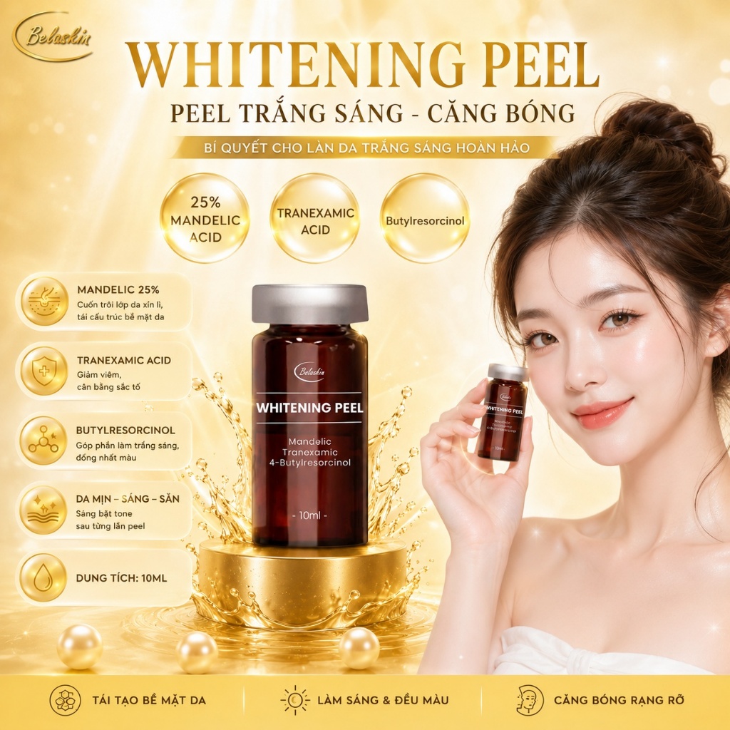Peel Witening Belaskin Giúp Trẻ Hóa Da, Không Bong Tróc Hàng Sịn Chất Lượng Cao