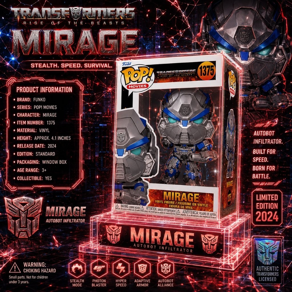 Mô hình Pop Mart Transformers Mirage Funko 1375 Figure 2166 d5 14