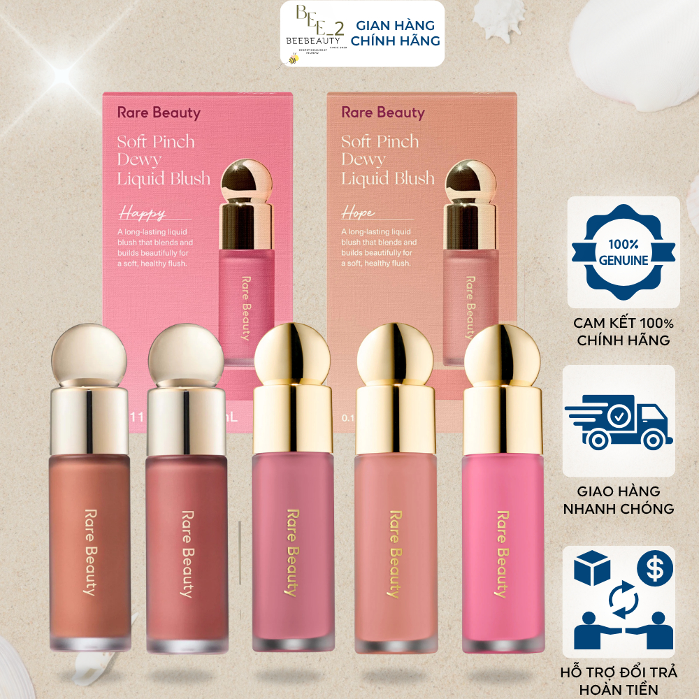 (Bill US) Má Hồng Dạng Kem Rare Beauty Soft Pinch Liquid Hope , Happy