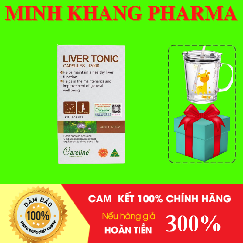 CARELINE Liver Tonic - Viên Uống Bảo Vệ Cải Thiện Chức Năng Gan - Hộp 60 Viên