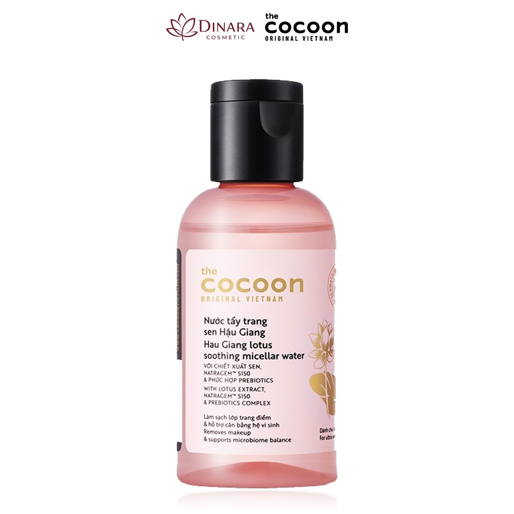 [QUÀ TẶNG DEAL SỐC] Nước Tẩy Trang Cocoon Sen Hậu Giang Cho Da Rất Nhạy Cảm 50ml - Làm Sạch Dịu Nhẹ & Cấp Ẩm