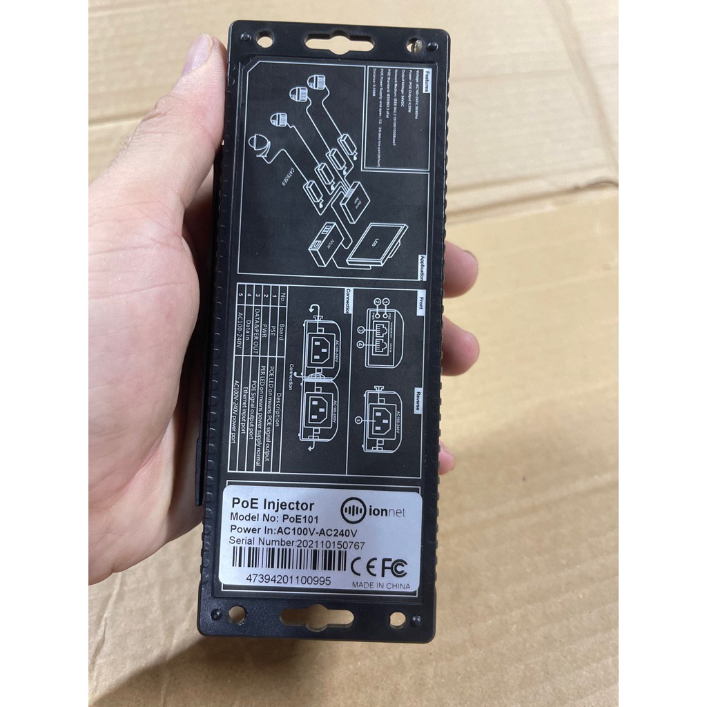 Bộ cấp nguồn Poe injector PoE101