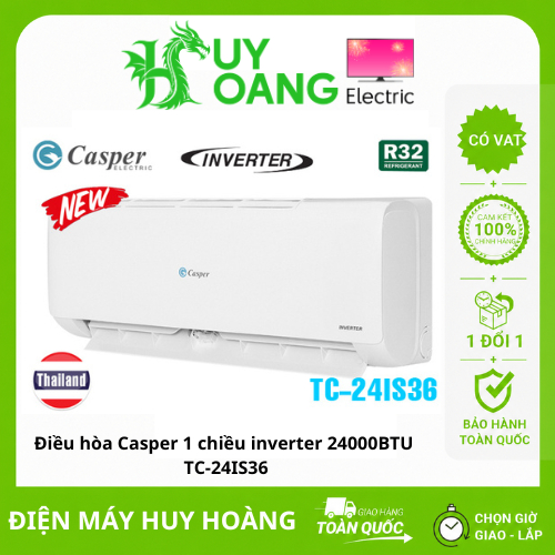 Điều hòa Casper 1 chiều inverter 24000BTU TC-24IS36