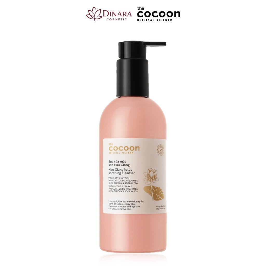 Sữa Rửa Mặt Sen Cocoon 310ml tạo bọt dịu nhẹ / gel rửa mặt kiềm dầu ngừa mụn Làm Sạch Da