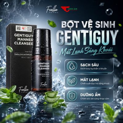 Dung Dịch Vệ Sinh Nam Foellie Gentiguy Manner Cleanser 100ML - Bọt Vệ Sinh Cao Cấp Hàn Quốc Foellie