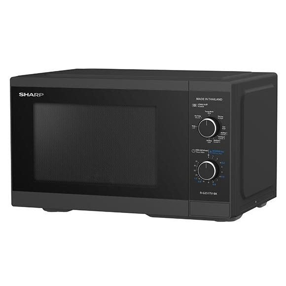 Lò Vi Sóng Sharp R-G251TV-SL/BK 25 Lít – Vi Sóng Kết Hợp Nướng, Núm Vặn Cơ Dễ Sử Dụng.
