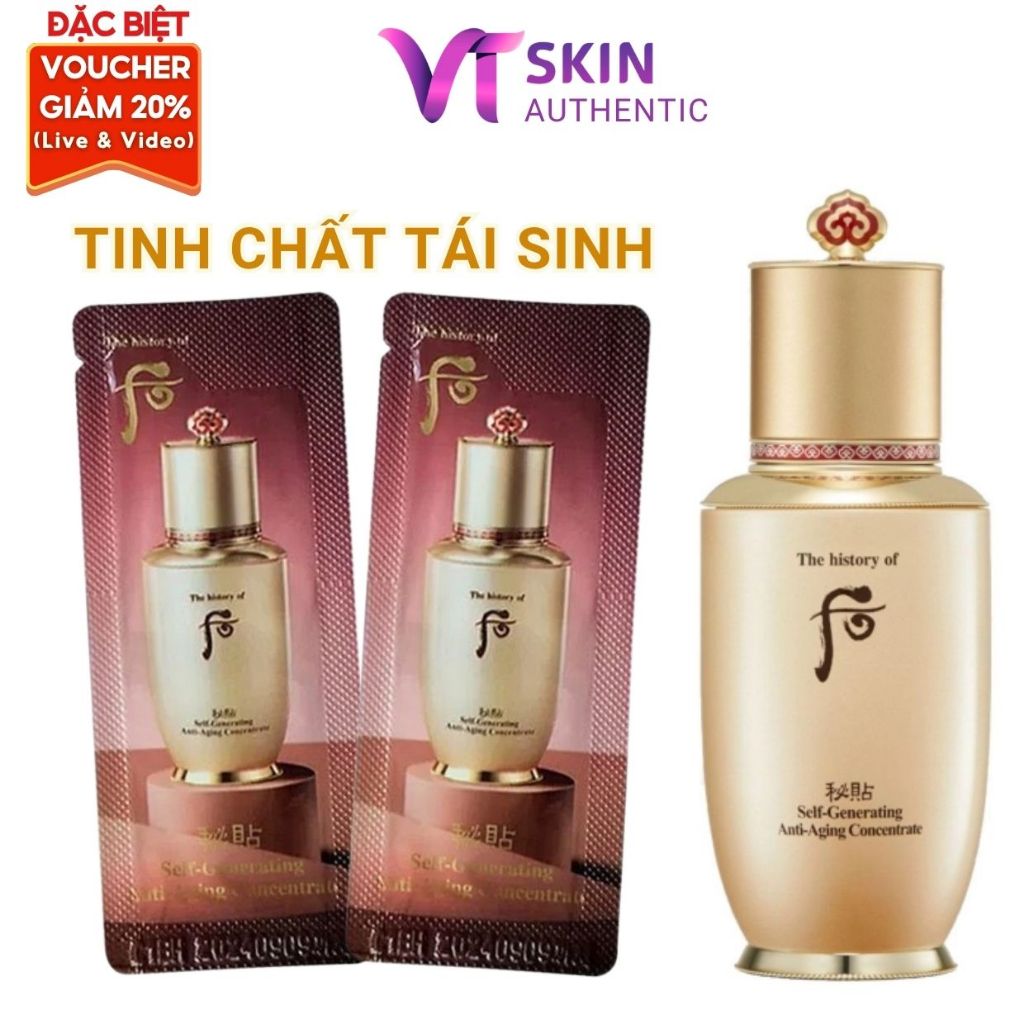 10 Gói Tinh Chất Dưỡng Da Whoo Bichup Self-Generating Anti-Aging Concentrate 1ml