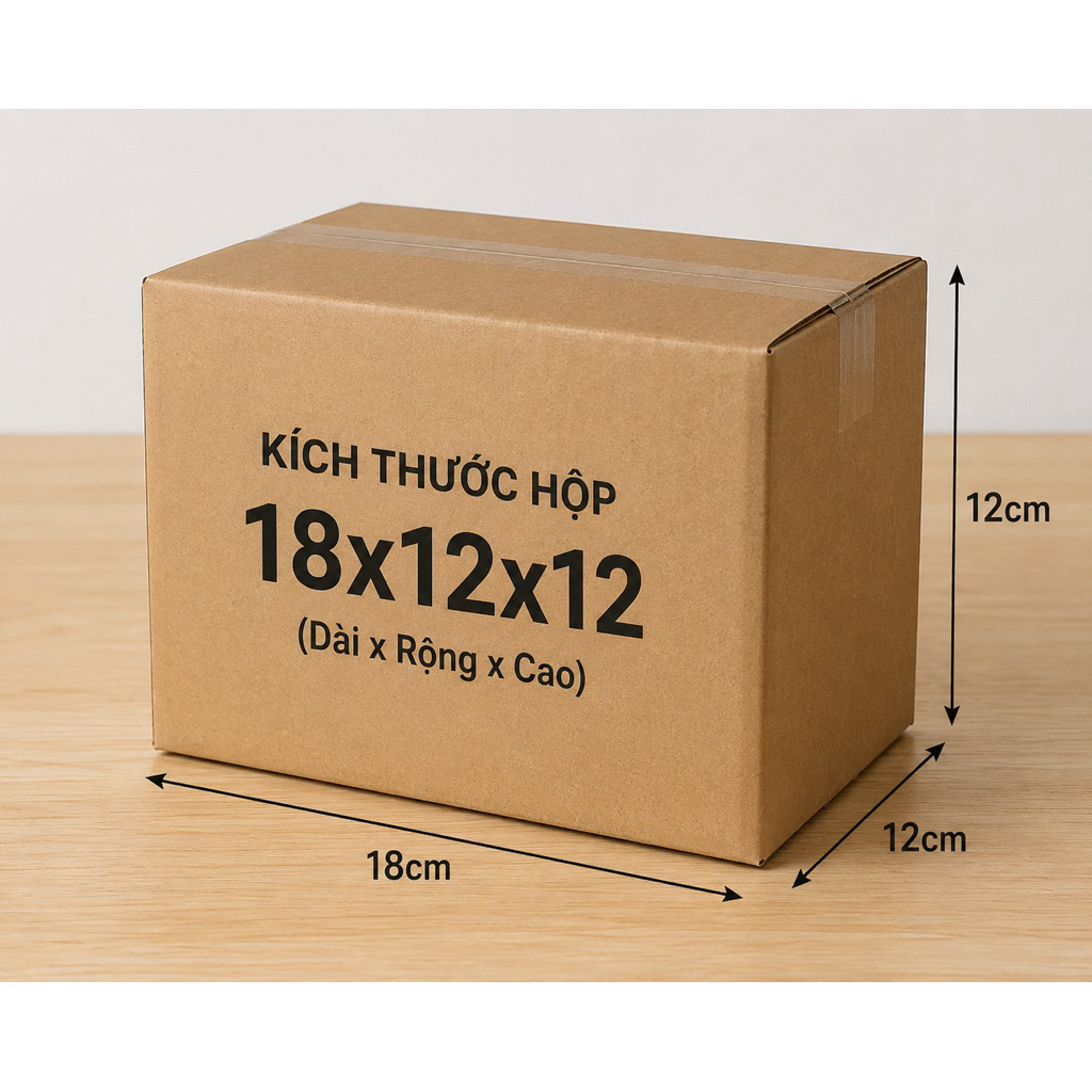 Combo 50 hộp carton 18x12x12