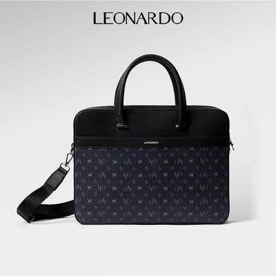 Túi da nam đựng laptop Leonardo Briefcase da Microfiber bền bỉ nhiều ngăn đựng tiện lợi